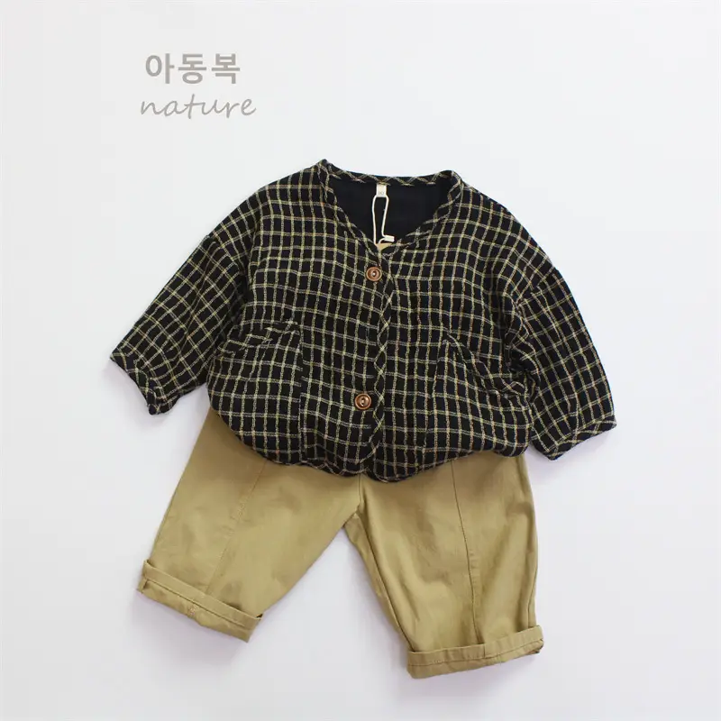 2025 New Kids Plaid Cardigan Jacket Set — feature 12