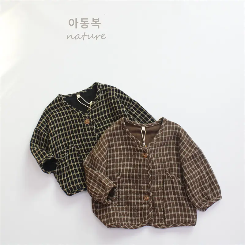 2025 New Kids Plaid Cardigan Jacket Set — feature 5