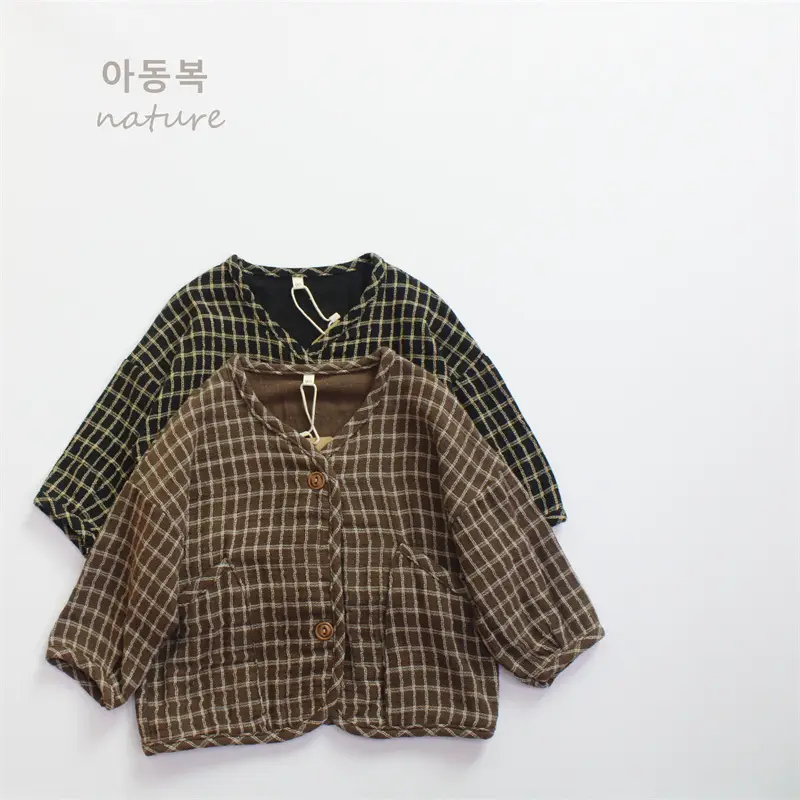 2025 New Kids Plaid Cardigan Jacket Set — feature 6