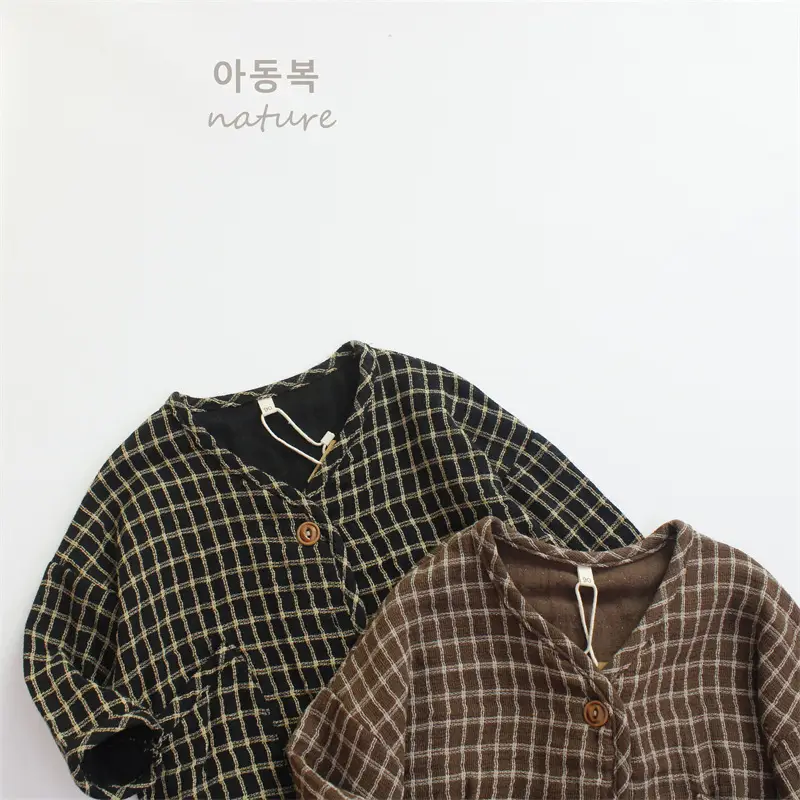 2025 New Kids Plaid Cardigan Jacket Set — feature 7