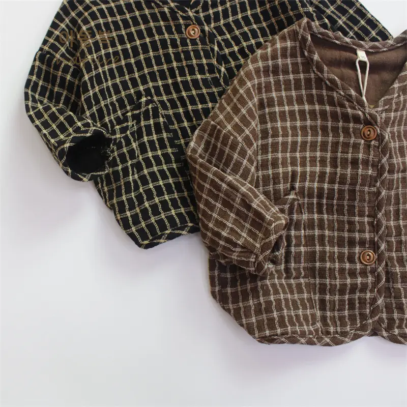 2025 New Kids Plaid Cardigan Jacket Set — feature 9