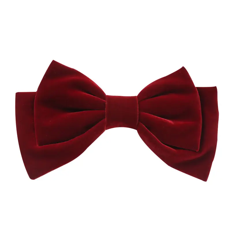 Lin Shanshan Velvet Bow Hairpin for Women - Image 7