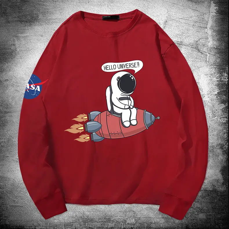 Nasa Space Aesthetic Yellow Long Sleeve Sweatshirt - Image 13