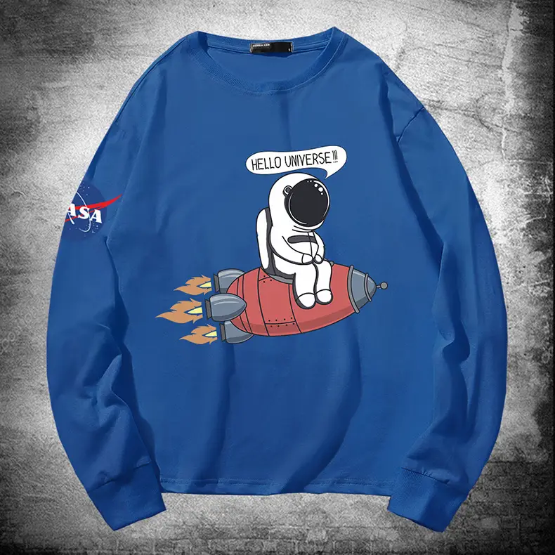 Nasa Space Aesthetic Yellow Long Sleeve Sweatshirt - Image 14