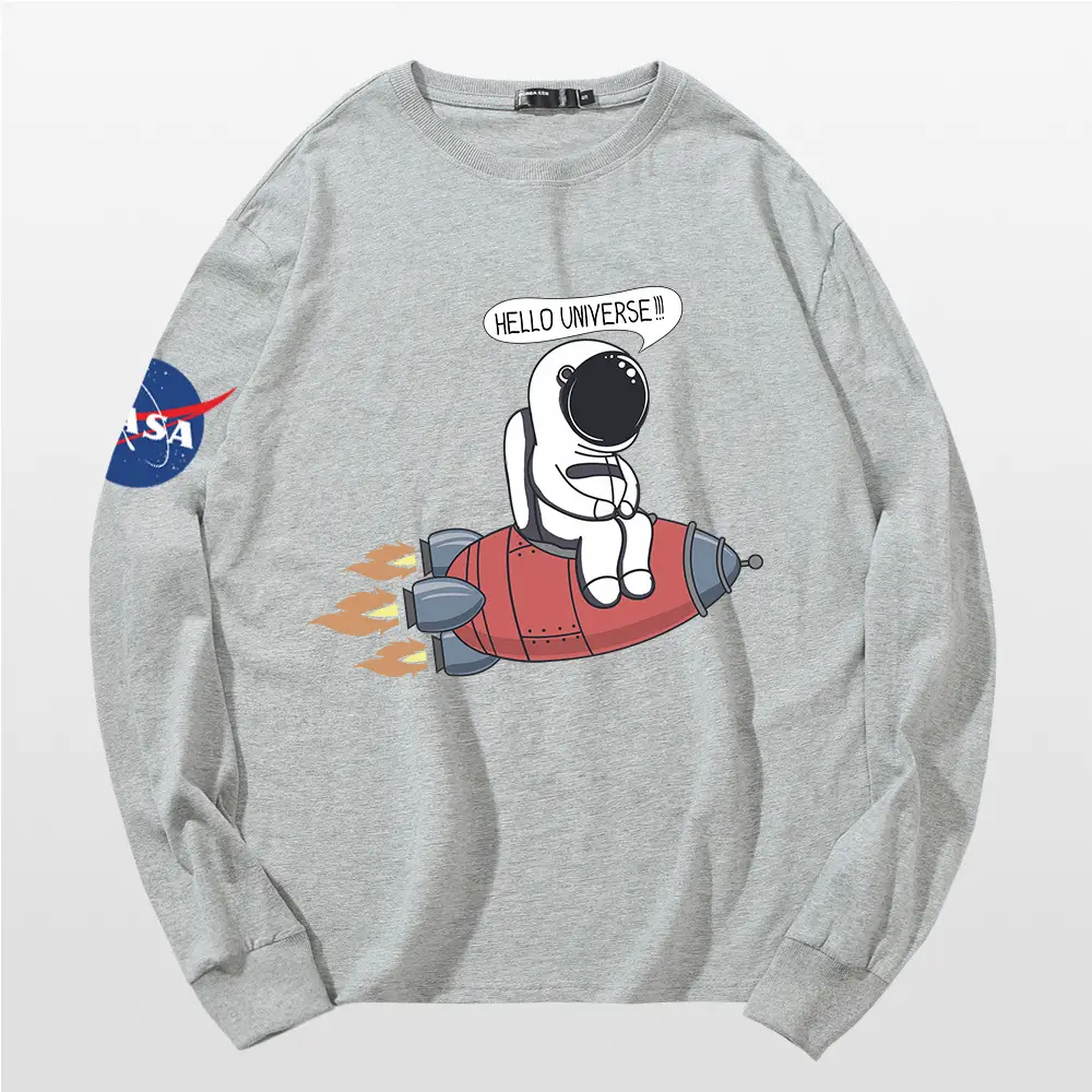 Nasa Space Aesthetic Yellow Long Sleeve Sweatshirt - Image 7