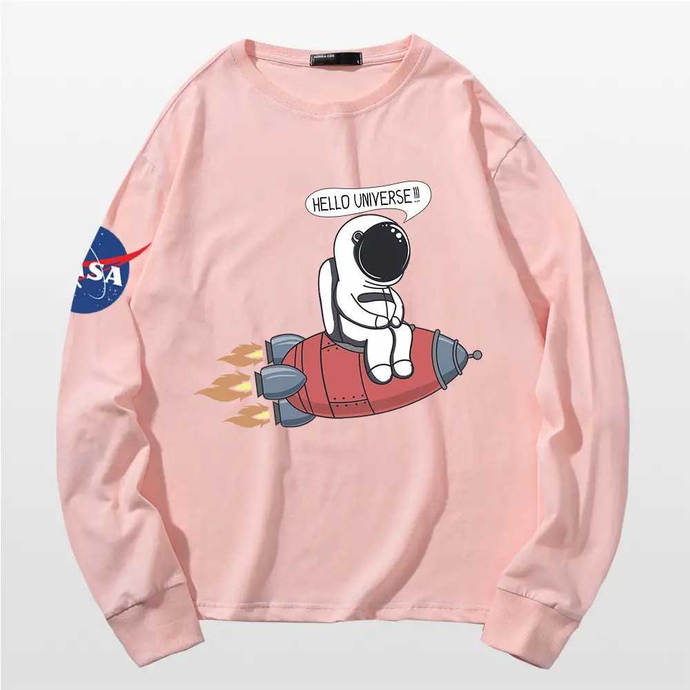 Nasa Space Aesthetic Yellow Long Sleeve Sweatshirt - Image 8