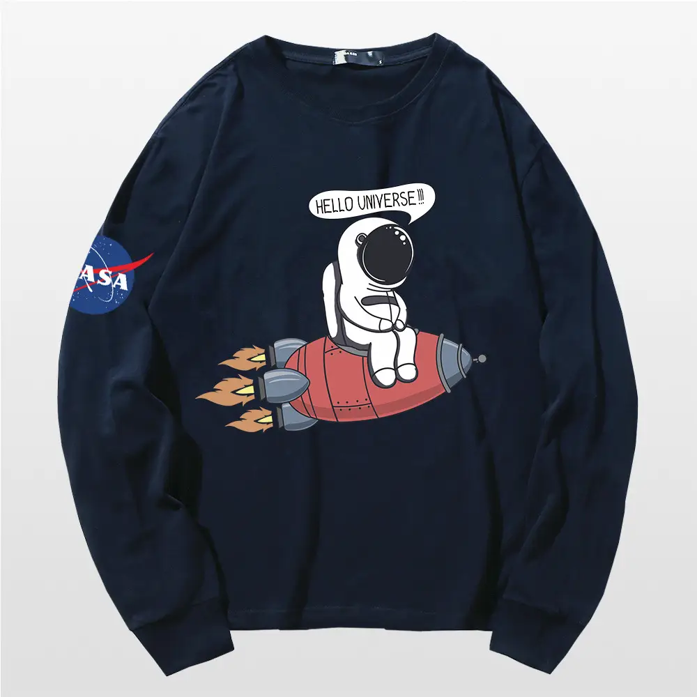 Nasa Space Aesthetic Yellow Long Sleeve Sweatshirt - Image 9