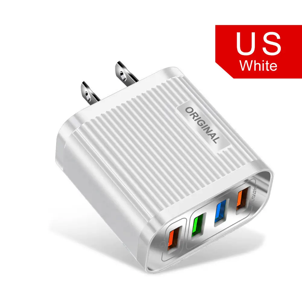 US 4 USB Travel Charging Head Black - Image 4