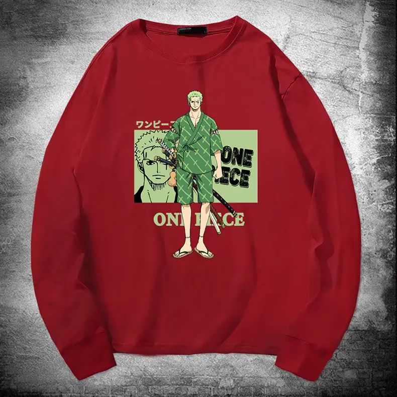 Men's Women's One Piece Long Sleeve T-Shirt Red