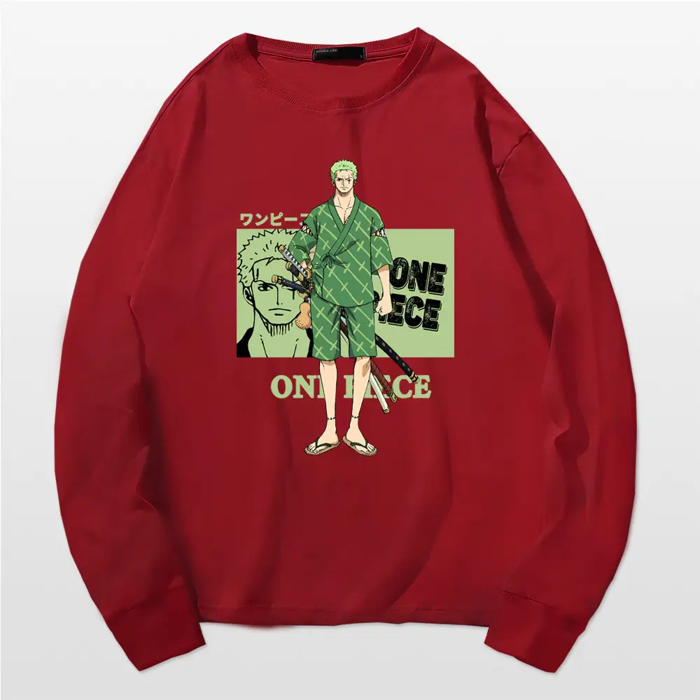 Men's Women's One Piece Long Sleeve T-Shirt Red