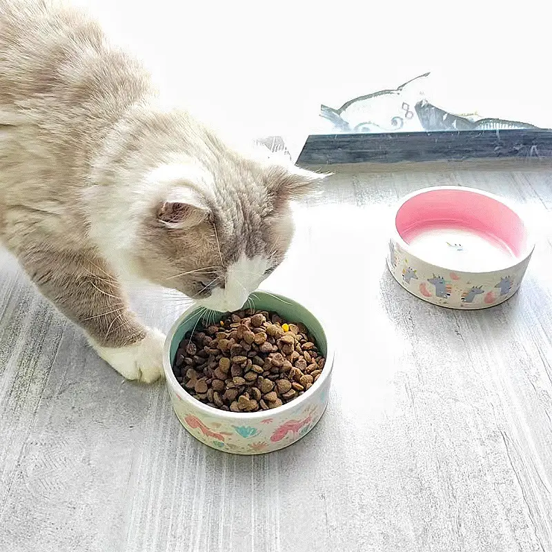 Pet Supplies Ceramic Bowl Unicorn Cat Bowl Water and Food Feeder Easy to Clean Anti-Spill Wholesale Dog Bowl in Stock - Image 10