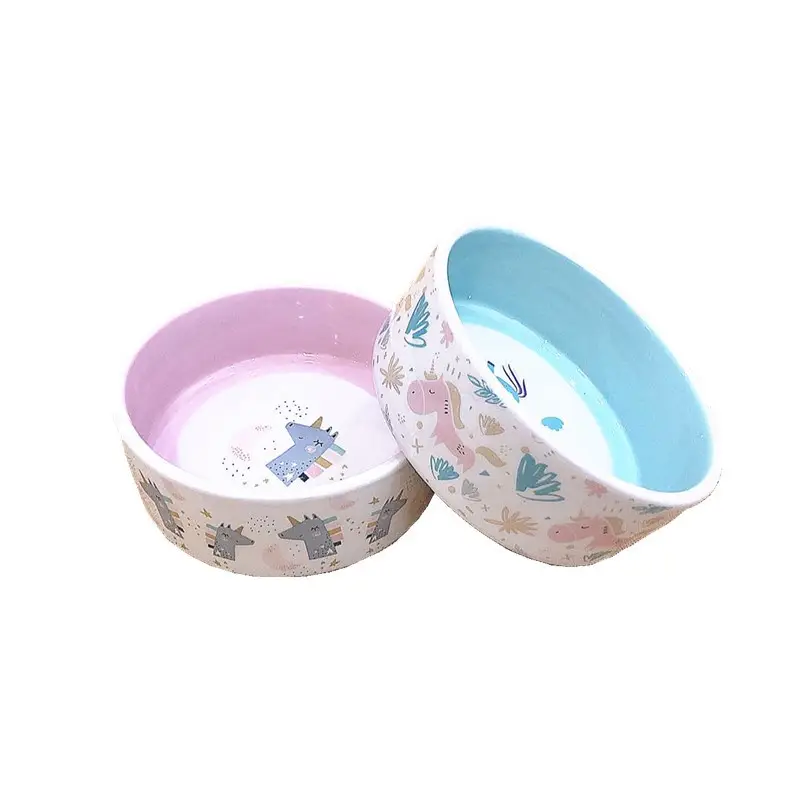 Pet Supplies Ceramic Bowl Unicorn Cat Bowl Water and Food Feeder Easy to Clean Anti-Spill Wholesale Dog Bowl in Stock - Image 13