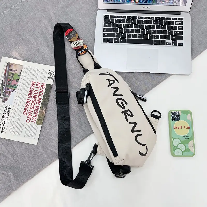 Men's Japanese Style Crossbody Bag Black Casual Sports Bag - Image 2