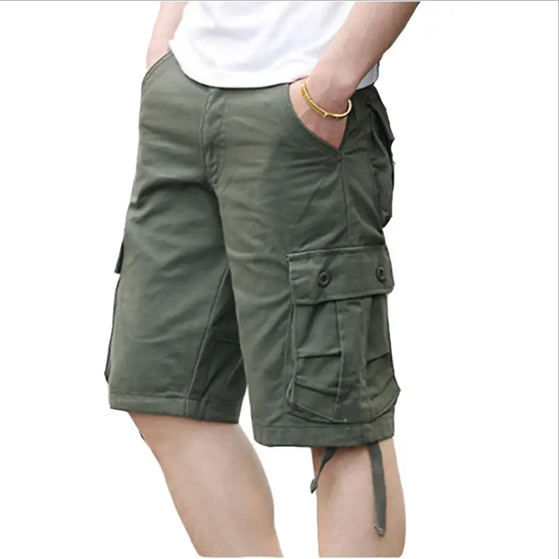 Summer Men's Grey Cargo Shorts Large Casual Shorts - Image 5