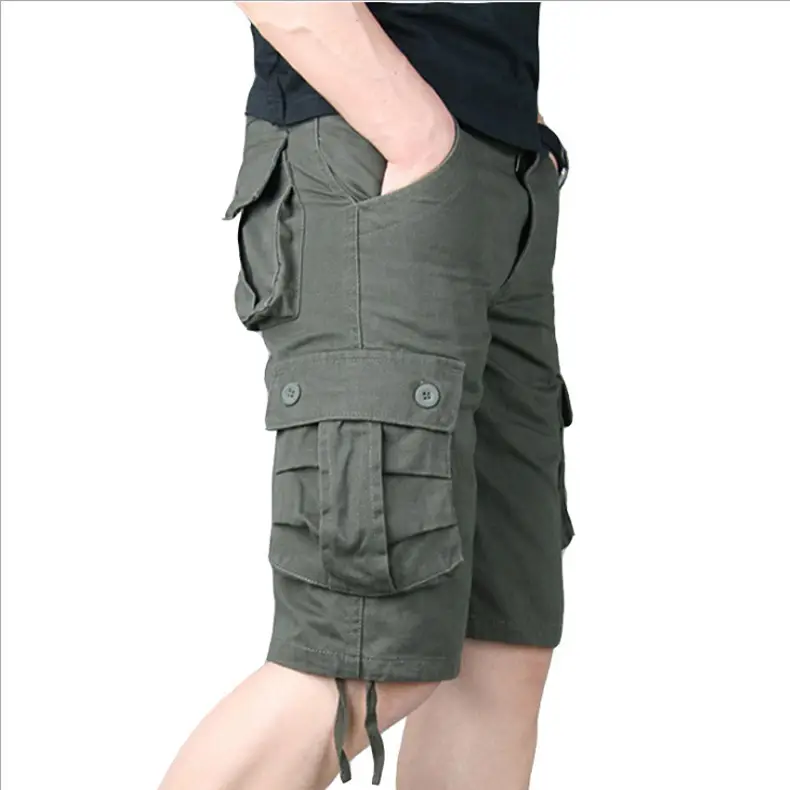 Summer Men's Grey Cargo Shorts Large Casual Shorts - Image 6