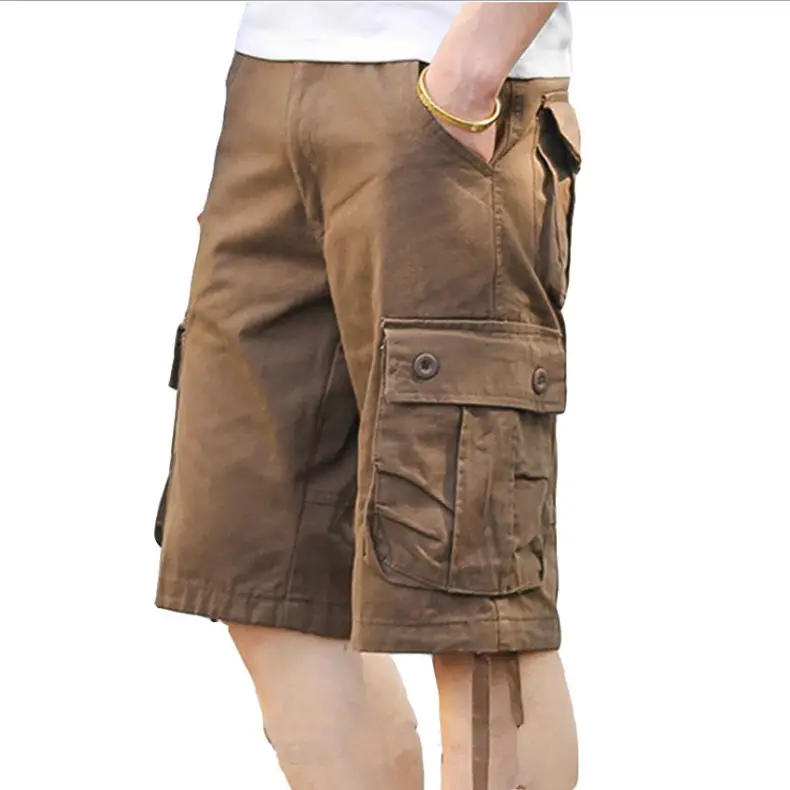 Summer Men's Grey Cargo Shorts Large Casual Shorts - Image 3