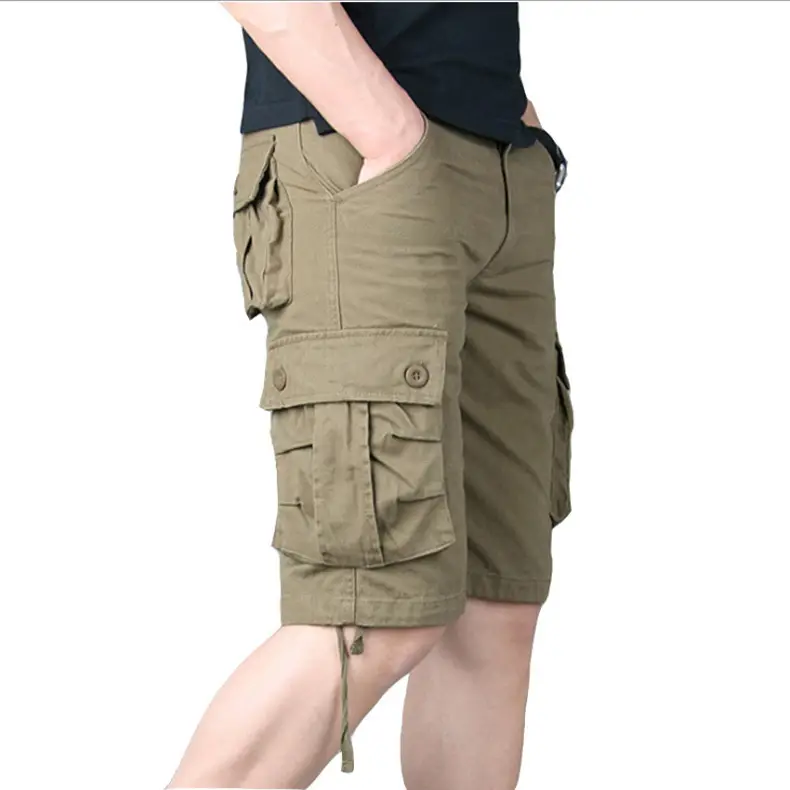 Summer Men's Grey Cargo Shorts Large Casual Shorts - Image 7
