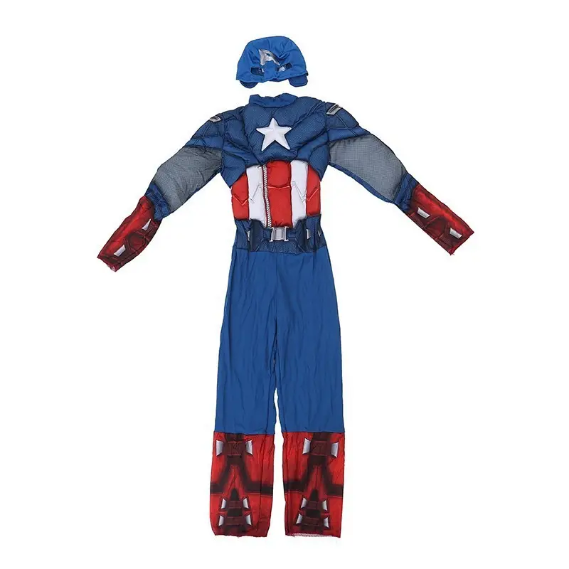 Captain America Muscle Boy Dress up Cosplay Role Play Performance Costume Stage Performance Suit