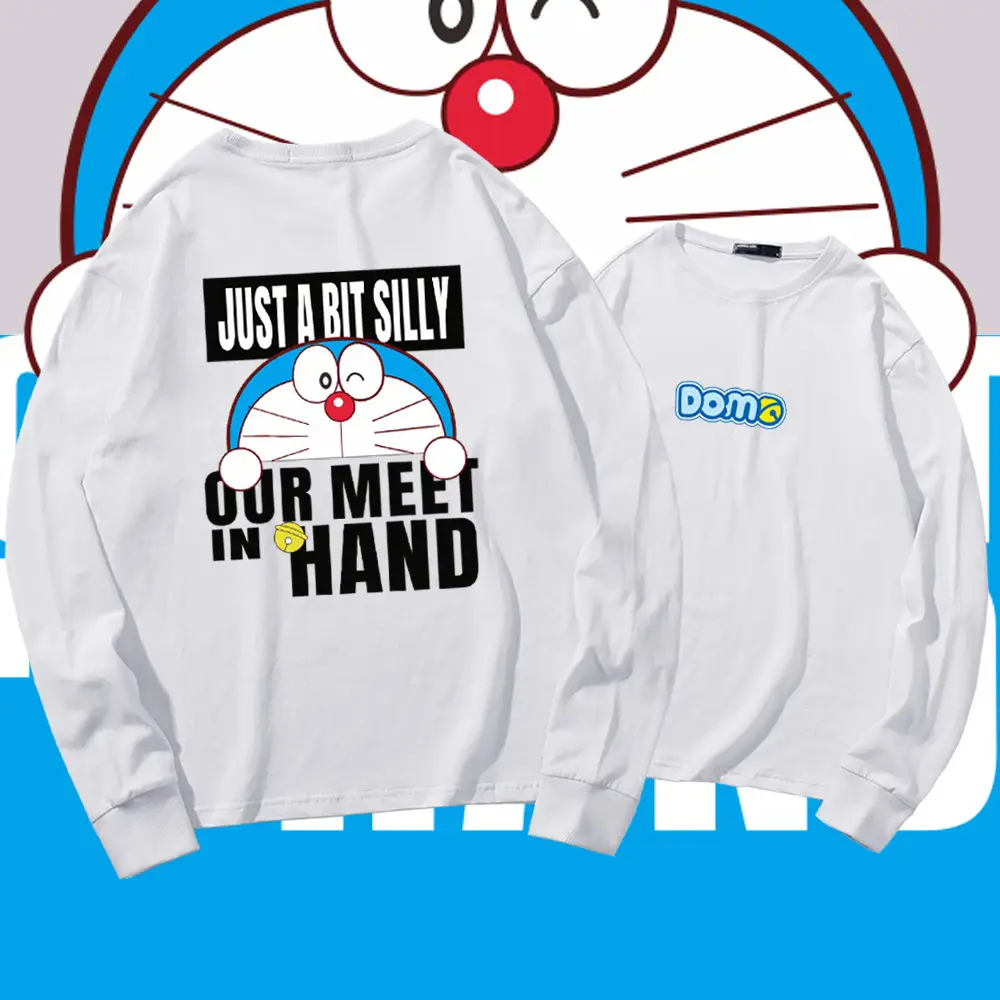 Japanese Cartoon Cotton Sweatshirt Pink Long Sleeve