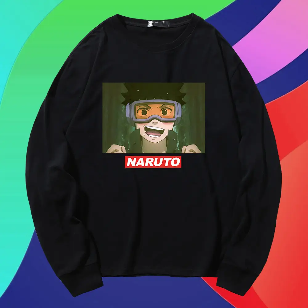 Naruto Anime Print Long Sleeve T-Shirt Pink - Image 10