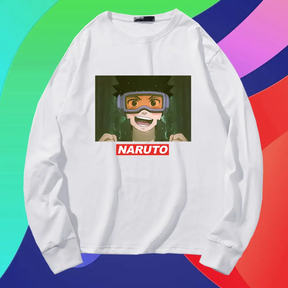 Naruto Anime Print Long Sleeve T-Shirt Pink - Image 11