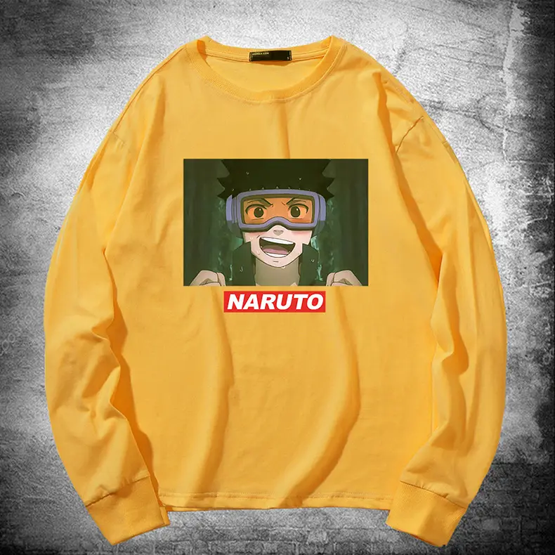 Naruto Anime Print Long Sleeve T-Shirt Pink - Image 12