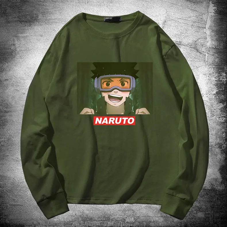 Naruto Anime Print Long Sleeve T-Shirt Pink - Image 13