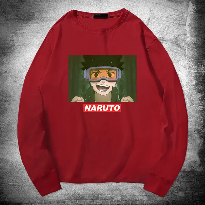 Naruto Anime Print Long Sleeve T-Shirt Pink - Image 14