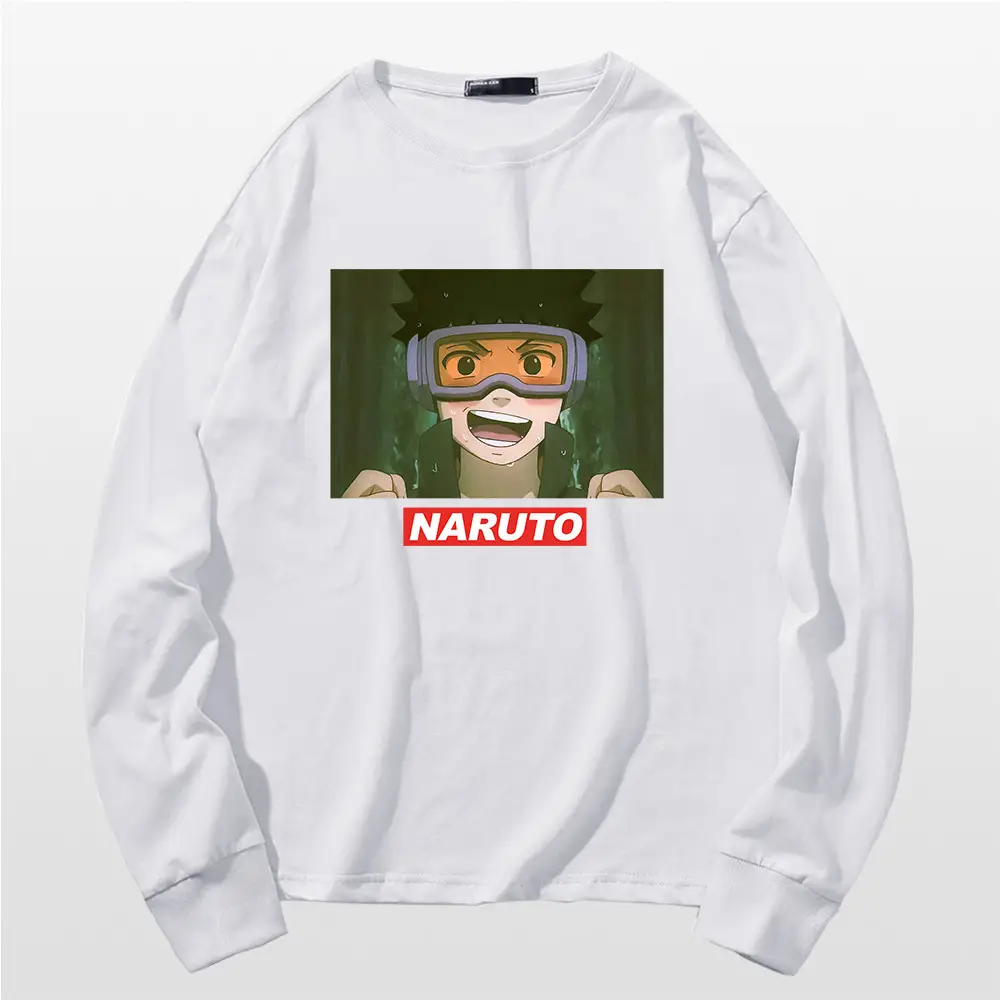 Naruto Anime Print Long Sleeve T-Shirt Pink - Image 2