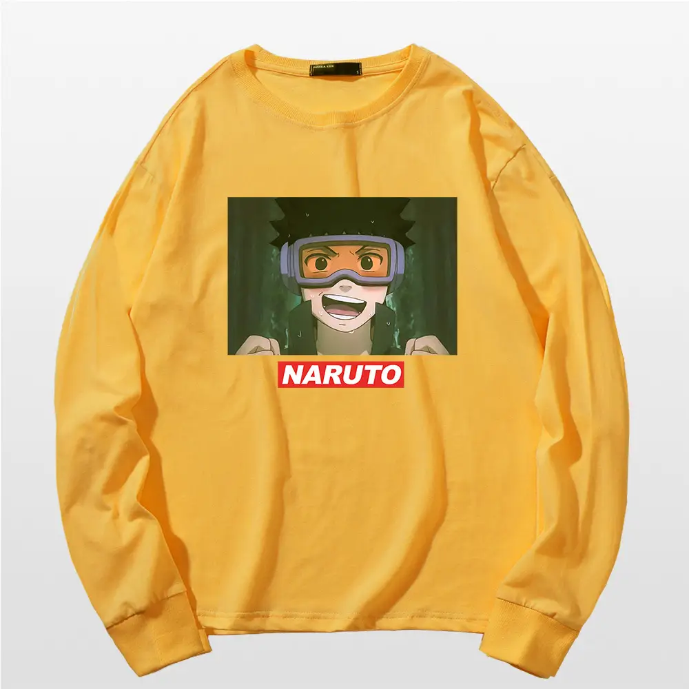 Naruto Anime Print Long Sleeve T-Shirt Pink - Image 3
