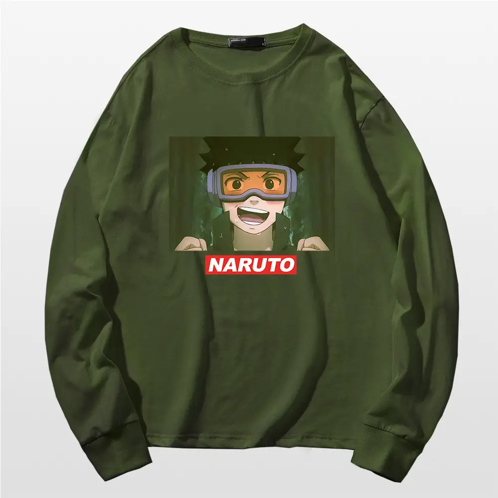 Naruto Anime Print Long Sleeve T-Shirt Pink - Image 6