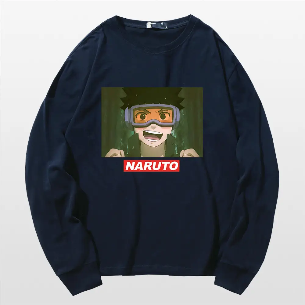 Naruto Anime Print Long Sleeve T-Shirt Pink - Image 9