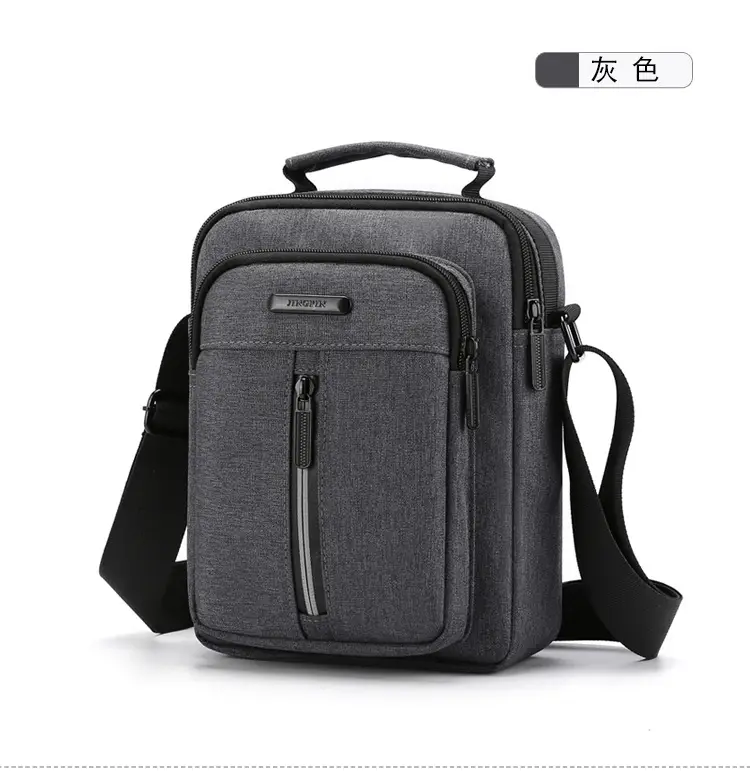 Men's Blue Denim Crossbody Bag Large Capacity Commuting — feature 23