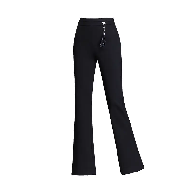 Black Flared High-Waisted Women's Pants for Autumn 2025 - Image 5