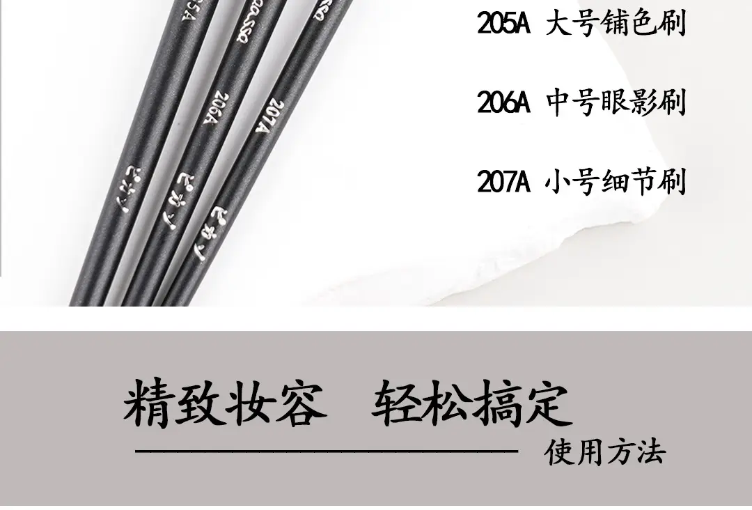 Picasso Animal Hair Eyeshadow Brush Set for Blending & Contouring — feature 5
