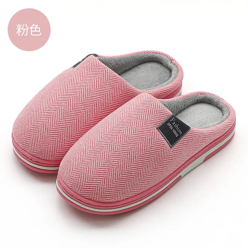 Home Cotton Slippers for Winter, Women's Indoor Large Size Plush Warm Slippers, Men's Winter Bedroom Cotton Slippers, Wholesale - Image 2