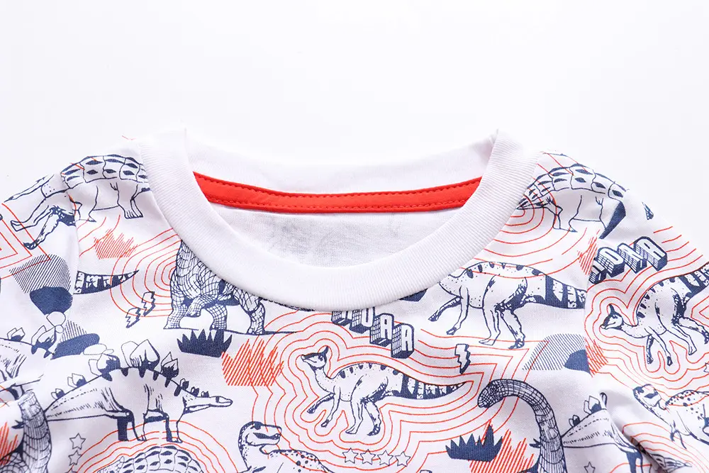 Kids Dinosaur Printed Long Sleeve T-Shirt - Image 3