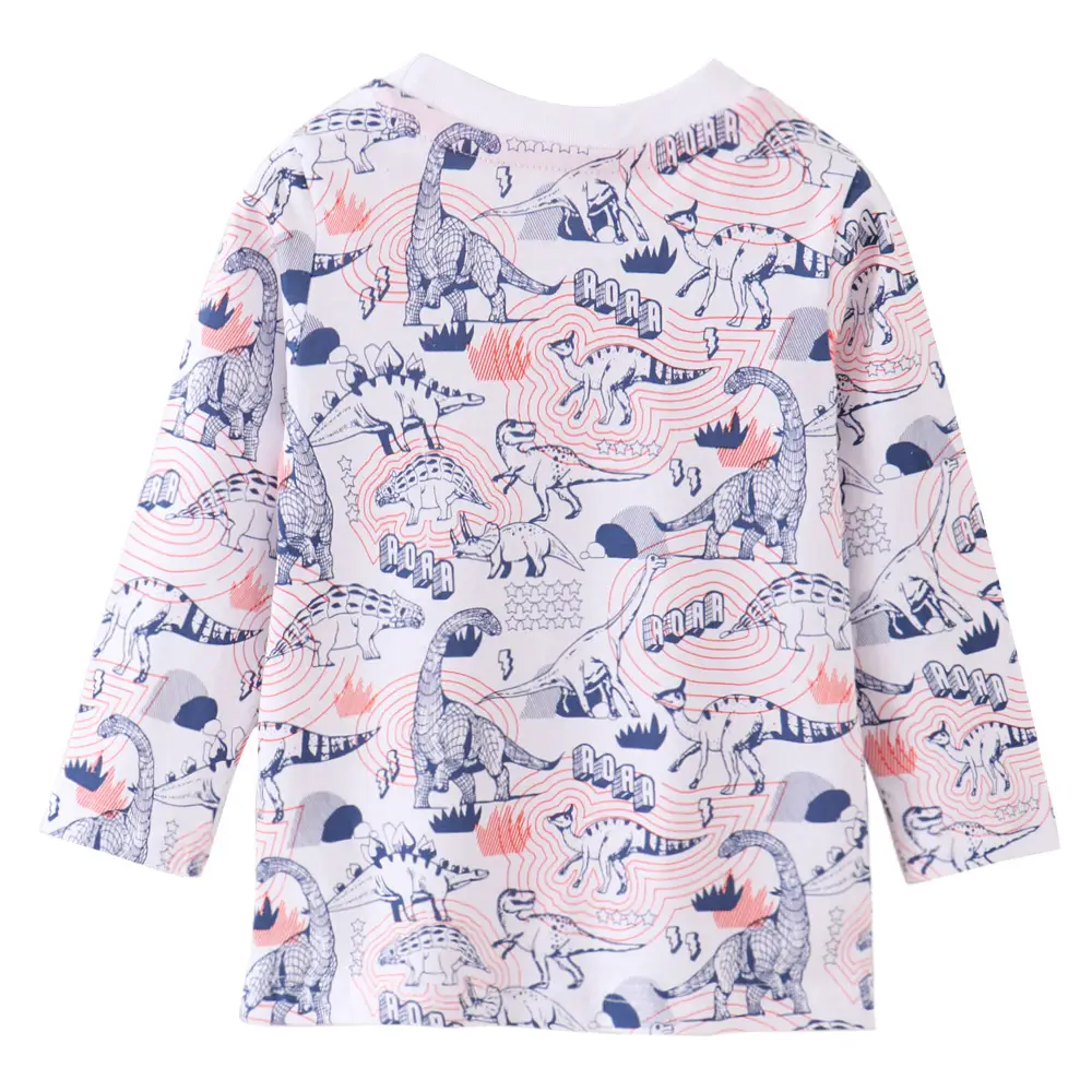 Kids Dinosaur Printed Long Sleeve T-Shirt - Image 5