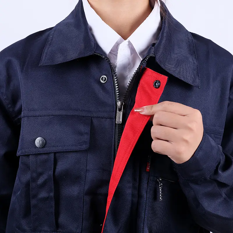 Blue Printed Work Suit for Men Factory Workshop Wear - Image 11