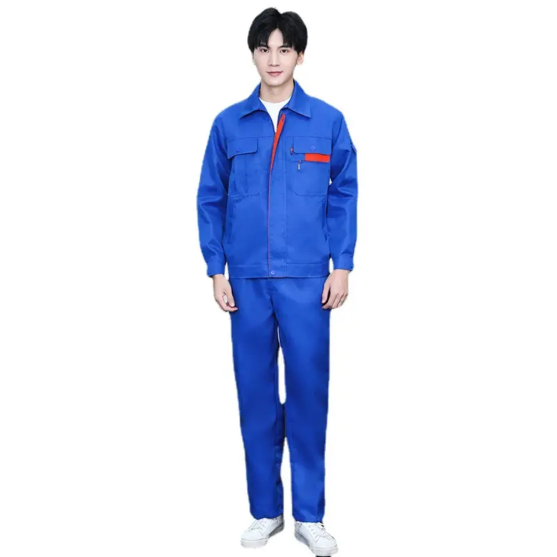 Blue Printed Work Suit for Men Factory Workshop Wear - Image 12
