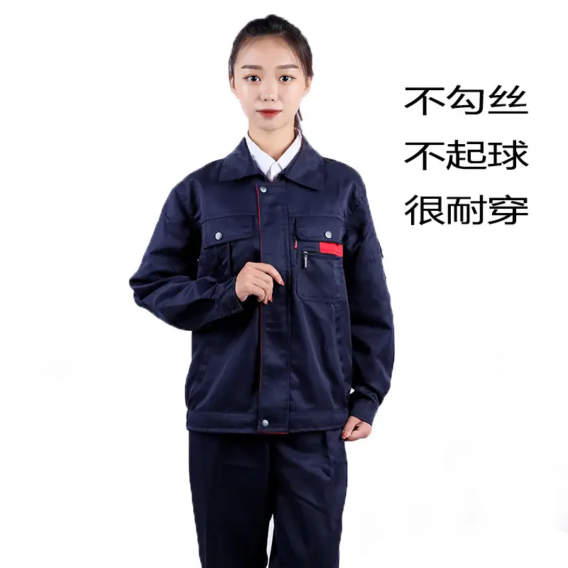 Blue Printed Work Suit for Men Factory Workshop Wear - Image 2