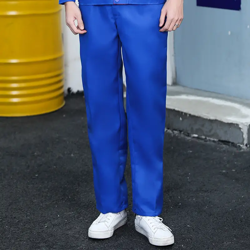 Blue Printed Work Suit for Men Factory Workshop Wear - Image 8