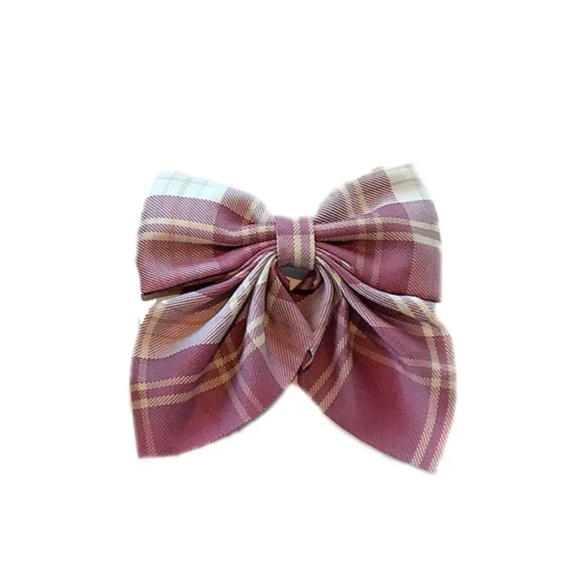 Japanese Plaid Bow Hairpin for Women - Image 11