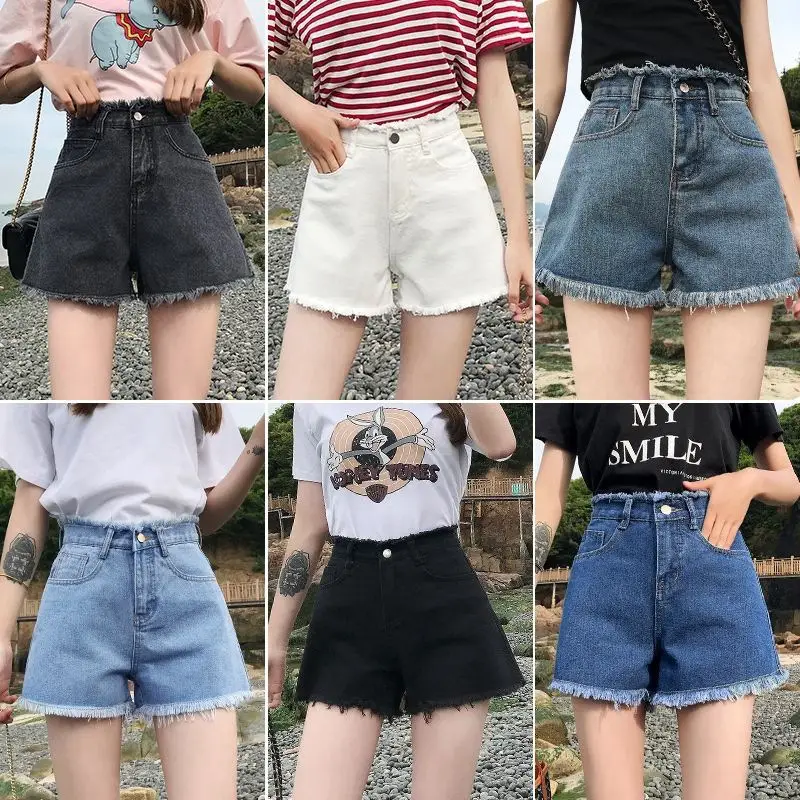 Korean Style High Waist Denim Shorts Women 2020 - Image 7