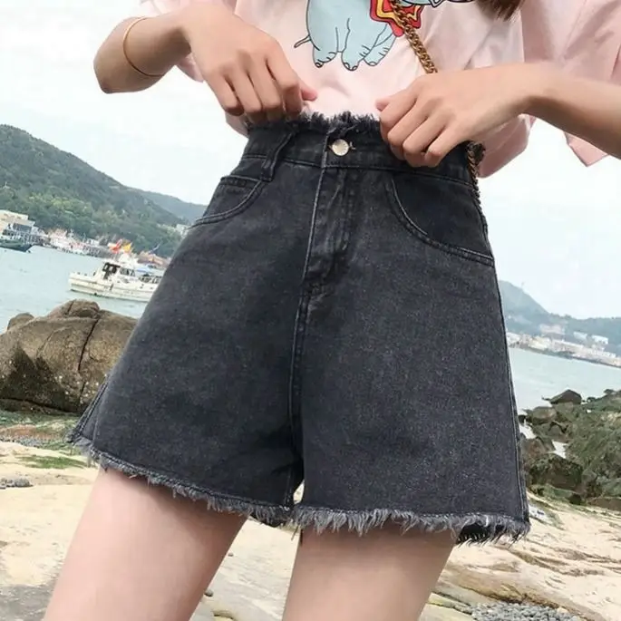 Korean Style High Waist Denim Shorts Women 2020 - Image 6