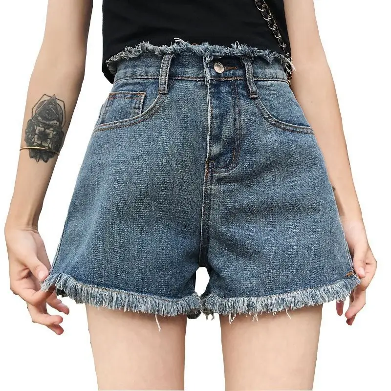Korean Style High Waist Denim Shorts Women 2020 - Image 9