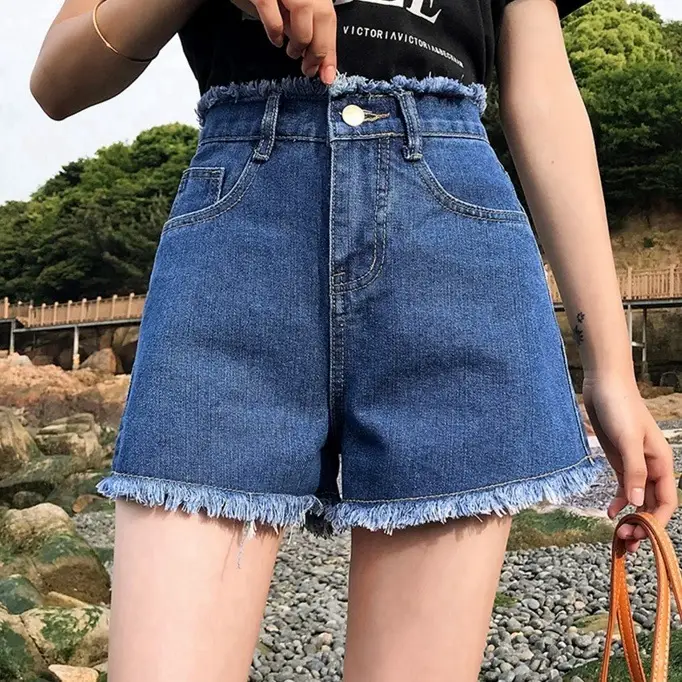 Korean Style High Waist Denim Shorts Women 2020 - Image 3