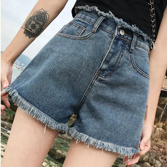 Korean Style High Waist Denim Shorts Women 2020 - Image 5