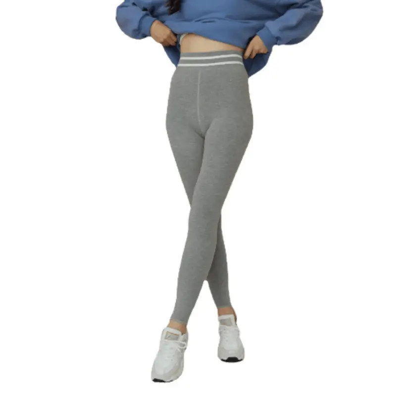 Autumn Winter Velvet Padded High Waist Leggings Large