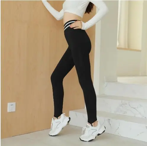 Autumn Winter Velvet Padded High Waist Leggings Large